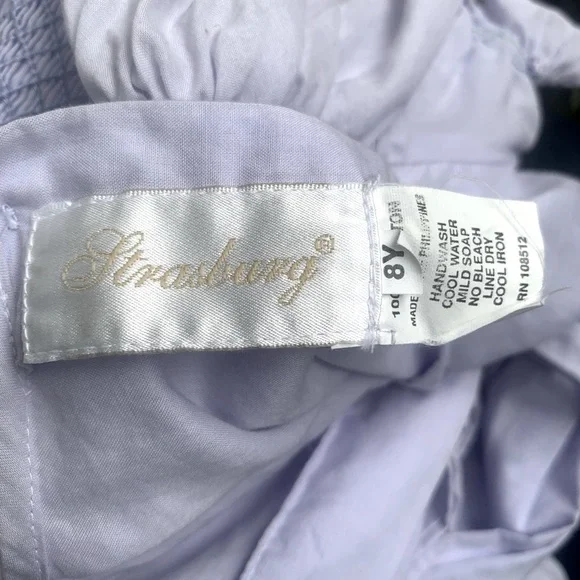 STRASBURG VINTAGE Lavender Smocked Dress - Size 8 - Picture 6 of 11